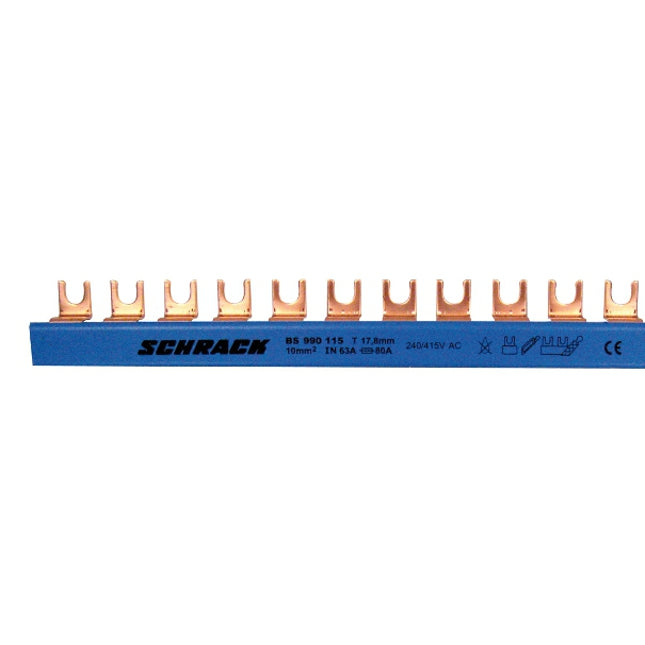 Gabelverschienung 1-polig, 10mm²