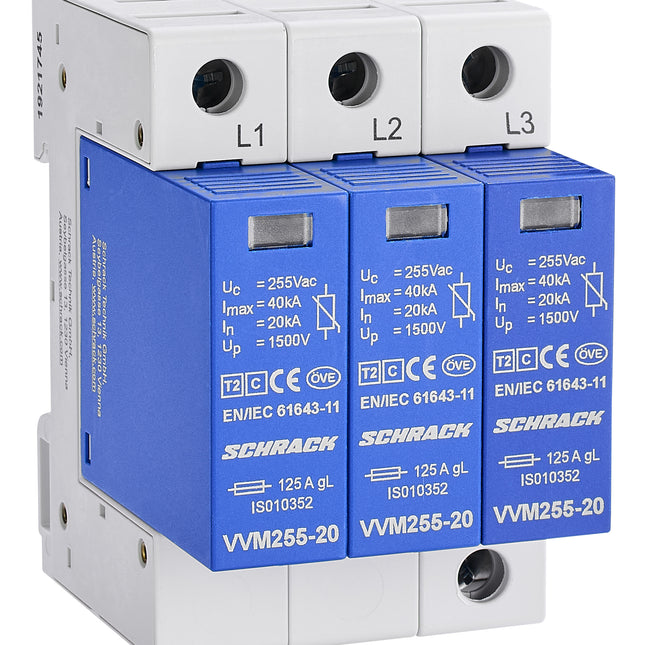 Überspannungsableiterset 3+0 für TN-C System, Klasse T2(C)