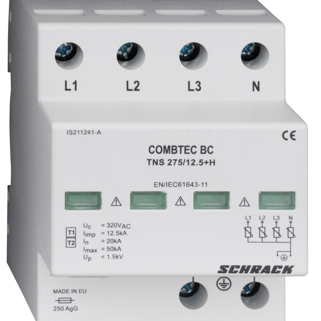 Blitz-/Überspannungsableiter 4+0 TNS,I+II(B+C),275V,12,5kA