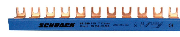 Gabelverschienung 1-polig, 10mm²