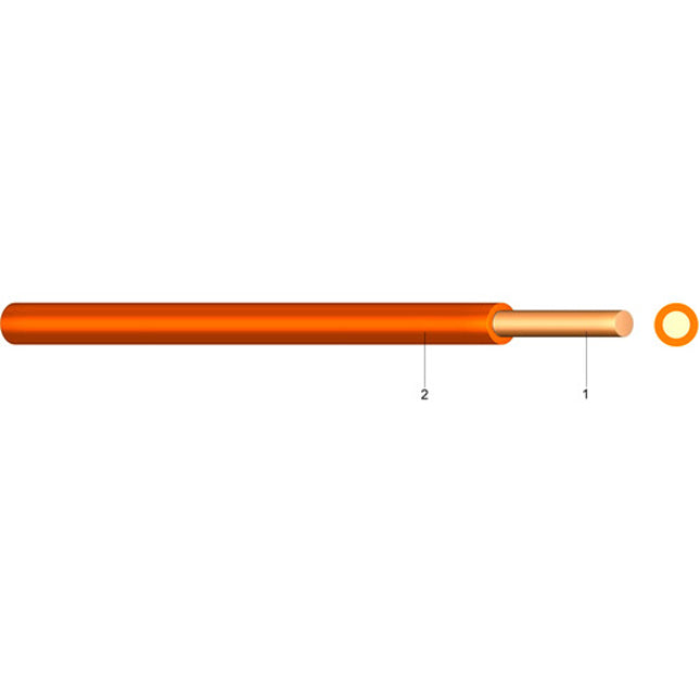 PVC Aderleitung Ye 1,5 orange 100m Bund